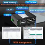 Industrial L2+ 8-Port 10/100/1000T 802.3at PoE + 4-Port 1G SFP + 2-Port 10G SFP+