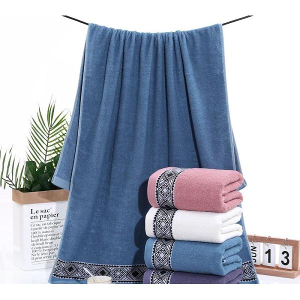 Plain Dyed Jacquard Pattern High Set Bath Towel Made of 100% Pure Cotton Material