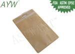 Healthy Food Transparent Kraft Paper Zipper Bag With See Through Window