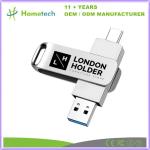 High Speed 500 MB/s Metal Waterproof USB C Flash Drive Waterproof Large Capacity