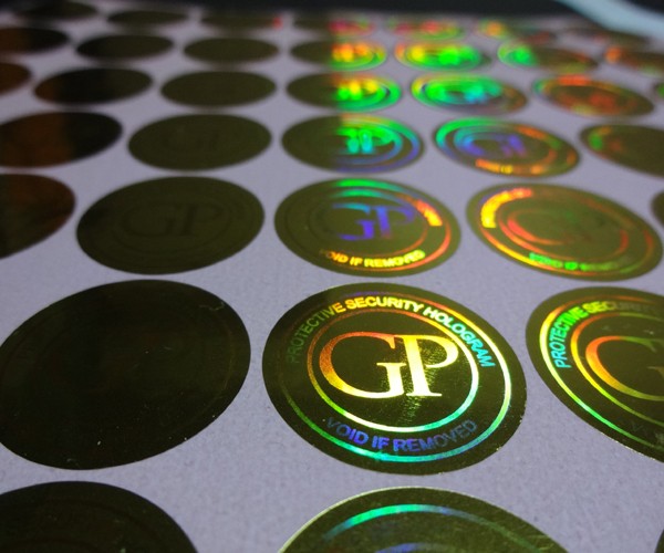 Anti Counterfeit Gold And Silver Security Hologram Stickers