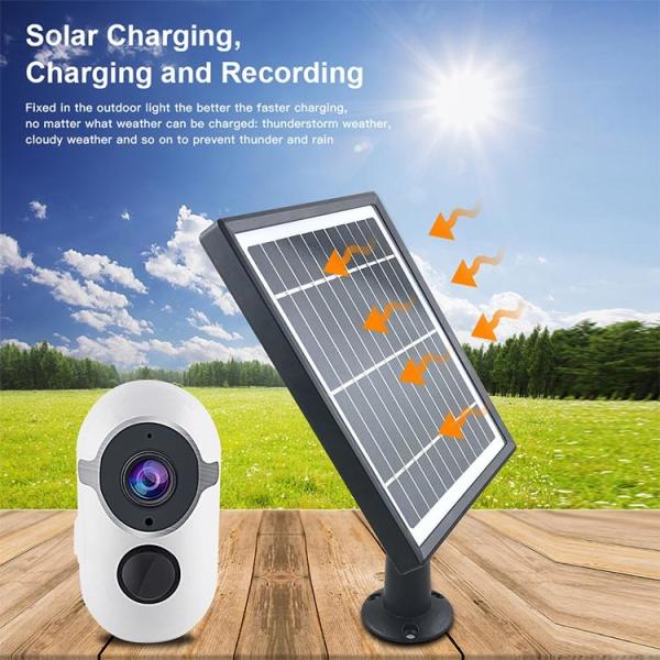 Outdoor Solar Power Two-way Audio Video Recording Camera 1080P Wireless Wifi