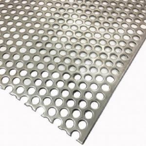 China 0.8mm Thickness Aluminum Perforated Sheet Screen With Custom Hole on sale