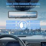 11.26" 12" Inch Wireless 2.5K 1080P Car Black Box Voice Command