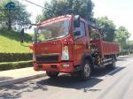 160hp Sinotruck Howo Light Truck With 3 Tons Stright Arm Crane Mounted