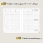M Size 6.5*8.5 Inch Executive Weekly Planner Pink Monthly Agenda