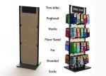 Customized MDF Branded Display Stands Wood Floor Stands For Socks
