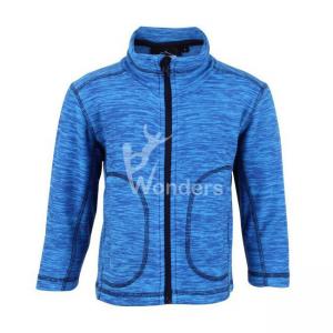 China Boys Melange Breathable Fleece Jacket Full Zip Dyed on sale