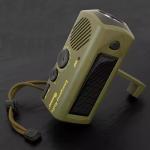550mAh Solar Powered Flashlight USB Charging Hand Crank Flashlight Outdoor