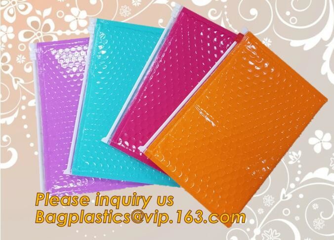 air mail metallic holographi rose gold bubble padded mailer / ziplock bubble bag/ slider bubble bag,Holographic Factory