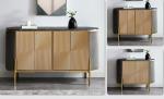 ISO14001 Appprove Gold Metal Frame Hotel Room Cabinet 860mm Height