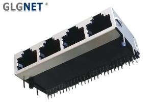 Wholesale 1000 Base T Rj45 Multi Port Jack Latch Up Right Angel 90 Degree Ganged Type from china suppliers