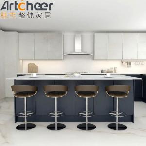 Wholesale Grey and Blue Color Customized Kitchen Cabinet in L Shape Design for Modern Kitchen from Foshan from china suppliers