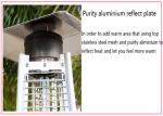 2270mmH silver stainless steel gas real flame outdoor leisure patio heater
