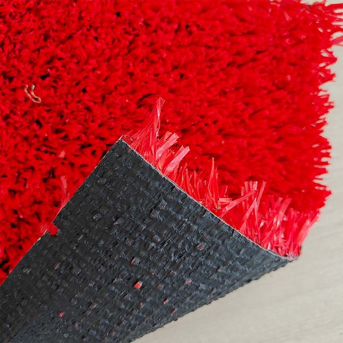 25mm Red Artificial Fake Tennis Grass Low Maintenance Multi Functional Astro Turf For Tennis Sports And Other Activities