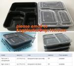 Food grade plastic disposable plastic take away bento box with 4 compartment