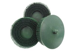 Wholesale Green Bristle Brush Disc 3 Inch Rubber Abrasive Brush for Burr Rust from china suppliers