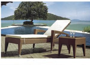 Wholesale hotel garden sun lounger rattan chaise lounge from china suppliers