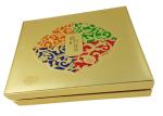 Gold Foil Shinny Paper Cardboard Box CMYK Color Logo Printing Cake Food