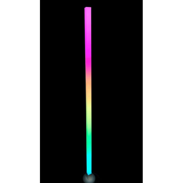 Metal Glass Shade Ambient Floor Light 150cm Colorful Remote Control Floor Lamp for Bedroom