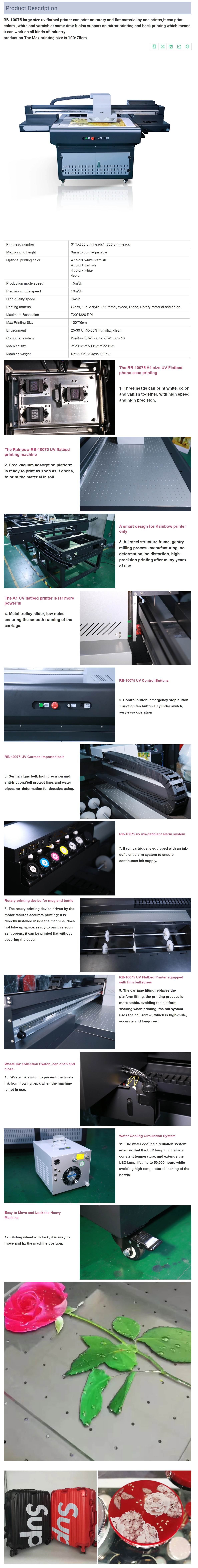 6090 UV Inkjet Printing Machine TX800 DX8 Heads Digital Phone Case Tile Printer