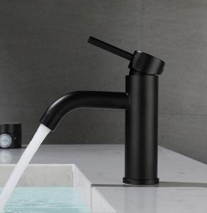 China Black Stainless Steel Single Lever Kitchen Mixer Tap Bathroom Wash Basin Faucet on sale