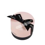 Durable Round Cardboard Gift Box With Bowknot For Jewelry Ring Packaging