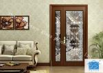 Building Clear Beveled Glass Window Panels / Door Acid Etched Sound Insulation