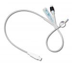 Disposable 100% Silicone Medical Urinary Foley Catheter With Temperature Sensor