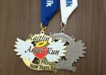 Brass Stamped Hard Enamel Karate Medals , Customized Swimming Awards Taekwondo