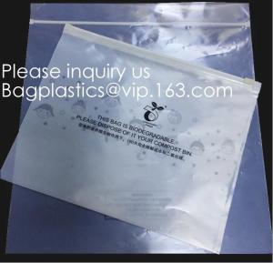 Wholesale PLA Biodegradable Cornstarch minizip grip Bags, Organic Slider Zipper Bag, Eco Firendly, Compostable Garment Apparel pac from china suppliers