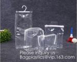 Swimwear Bag, Cosmetic Piping Plastic Zipper Pouch With Handle Holographic