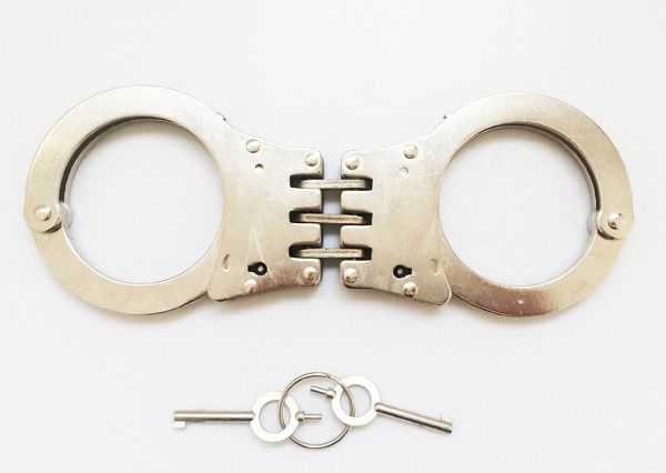 Army Anti Riot Police Equipment Police Hinged Handcuffs Double Lock