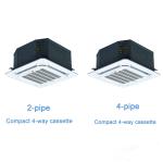 Four Way Chiller Fan Coil Chilled Water 220V 4 Pipe Cassette Fan Coil