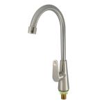 Induction Tap Silver Zinc Alloy Kitchen Sink Faucets With Earthenware Spool