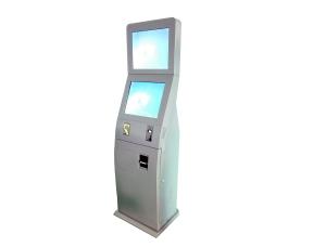 China Self Service Bill Payment Kiosk , Multi Coin And Cash Payment Touchscreen Kiosk on sale