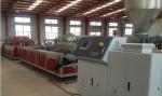 PVC+Powder Plastic Profile Production Line With Twin Screw Extruder, Wood