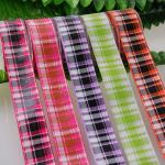 Grid Plaid Grosgrain Ribbon By The Yard , Twist Grosgrain Ribbon Bows