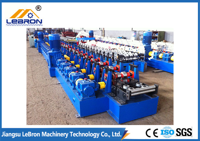 PLC Control Automatic Solar Strut Roll Forming Machine Speed 12~18m/min Hydraulic Cut