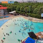 Multiple People Swim Wave Pool Open Air Outdoor Water Playground