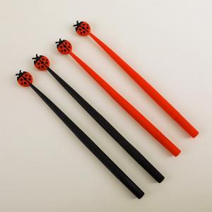 Wholesale Hot Sale Seven-spotted Ladybug Silicone Gel Pens for School Office from china suppliers
