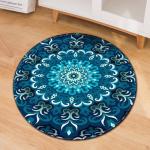Modern Minimalist Printed Chair Floor Mat Round Office Computer Floor Mat