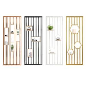 Wholesale Modern Stainless Steel Screen Partition Metal Grille Carved Folding Room Divider from china suppliers
