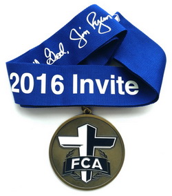 Souvenir Sports Custom Design Metal with ribbon , glitter medal
