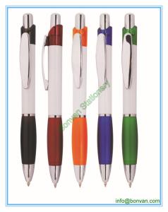 Wholesale plastic push ball pen, push action promotional ball pen from china suppliers