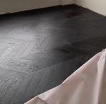 Cool Black Oak Chevron Parquet Engineered Wood Flooring