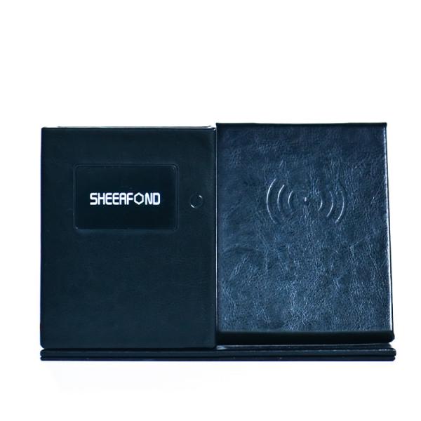 Custom Logo Creative Pu Leather Desktop Storage Multifunctional Wireless Charger