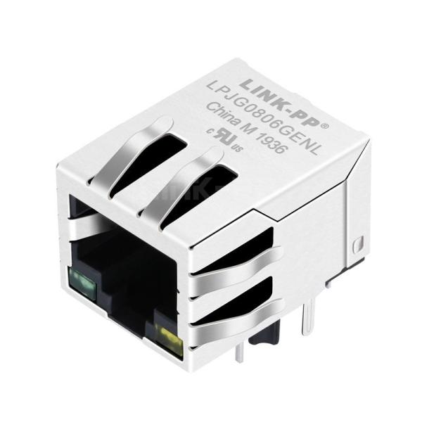 LPJG0806GENL 100/1000 Base-T Integrated Magnetics, RJ45 Jack, Green/Yellow LED,