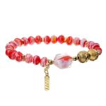 Pearl Turquoise Pastel Stretchy Crystal Bracelets with Glass Glazed Beads String
