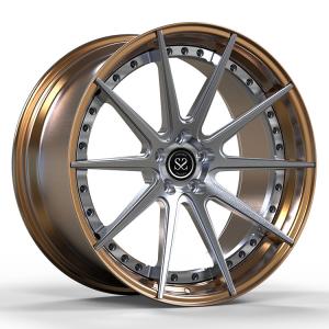 Wholesale Audi Rs6 C8 23x11 2 Piece Forged Wheels Custom Bronze+Grey Brushed from china suppliers
